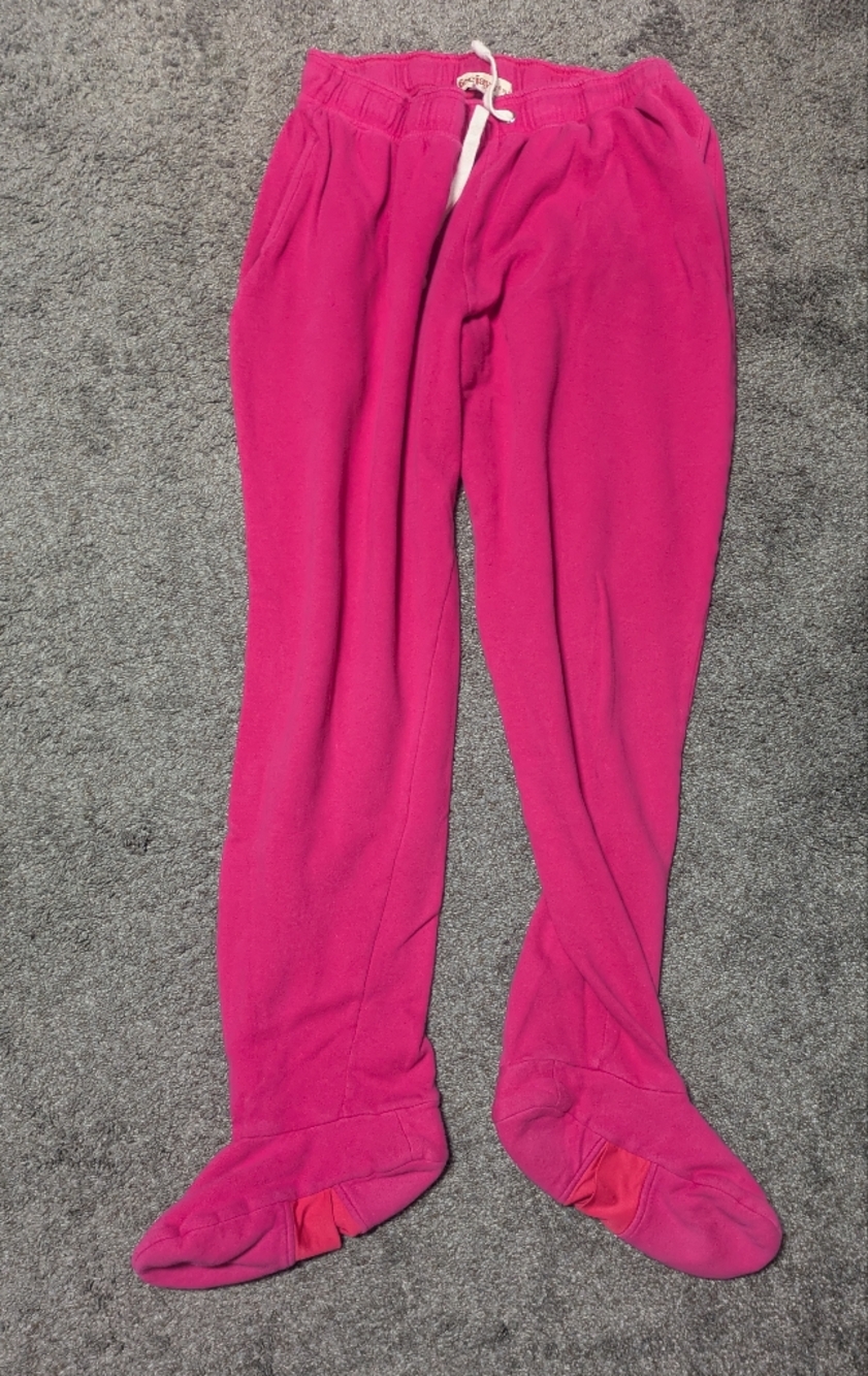 Adult Footed Pants - Hot Pink
